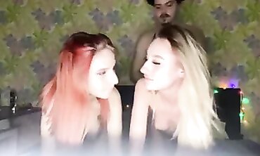 Woke Up Boy for a Rough FFM Threesome