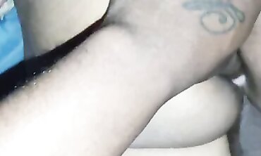 POV Ebony Milf Gives Blowjob Then Prone Dick Riding