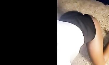 POV Ebony Milf Gives a Sloppy Blowjob