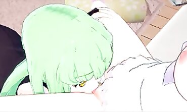 CC Licks and Scissors Euphemia in Code Geass Lesbian Action