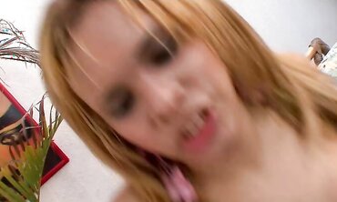 Platinum-Blonde Brazillian She-Male Raica Gives And Takes Penis With Bodybuiler