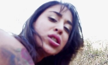 Penelope Stone Inserts Out Her Tongue After Getting Facial Cumshot two