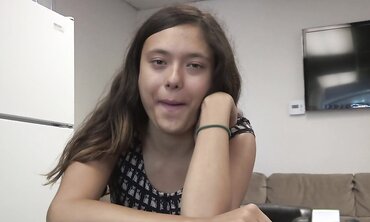 Mia Grand Gets Ger Lil' Pinkish Crevice Spread Out By A Shaven Coc