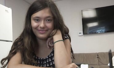 Mia Grand Gets Ger Lil' Pinkish Crevice Spread Out By A Shaven Coc