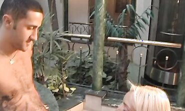 This Cool Ash-Blonde T-Model Knows Just What To Do With The Trouser Snake In Her Facehole