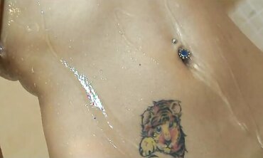 Black-Haired T-Lady Masturbates Her Rock Hard Manstick