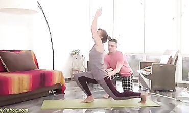 Redhead Mature Yoga Enthusiast Takes Intense Blowjob and Facial