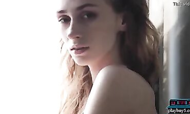 Yana West Strips in Lingerie for Playboy