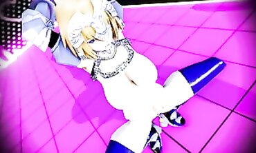 MMD Fate Grand Order Jeanne D'Arc Public Masturbation & Squirting