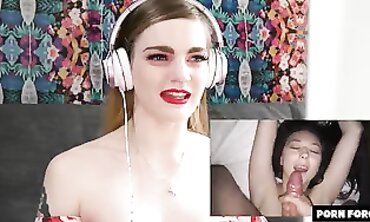 Carly Rae Summers Reacts to Cumshot Compilation