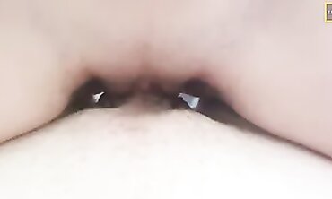 Step-Sister Jerks Her Shaved Pussy On My Cock