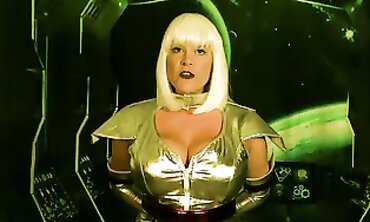 Rebecca Love Cosplays as Space Badoop in Solo POV