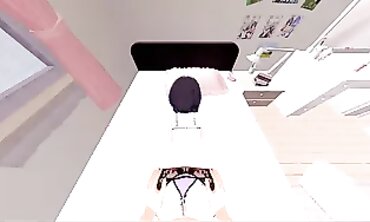 Anime College Bimbo Gets Rough Doggy Style Creampie