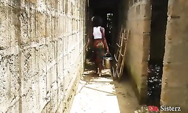 Black Neighbor Spies on Hot Granny Taking a Bathtub Bath