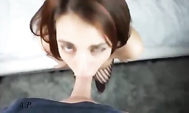 POV: Step-Sister Swallows My Load