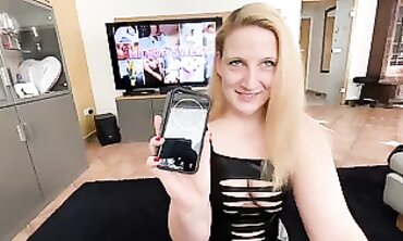 Blonde Takes Deep Throat Challenge Until She Cums