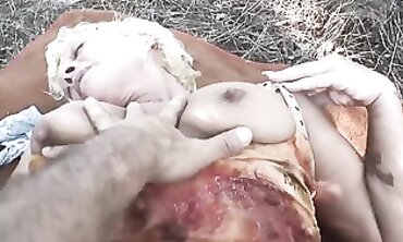 Bushy Amateur Granny Takes A Cumshot