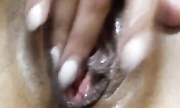 POV Hairy Pussy Fingering To A Wet Orgasm
