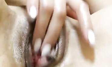 POV Hairy Pussy Fingering To A Wet Orgasm