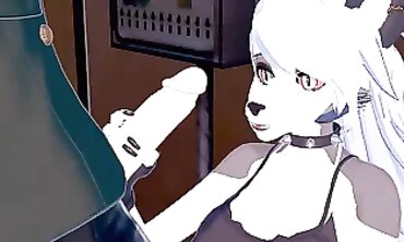 Lucky Gets Wall Sex and Deep Throat in 3D Hentai