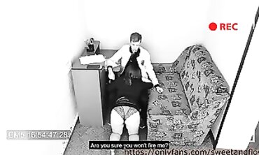 Boss Roughly Fucks Married Secretary in Web Cam Video