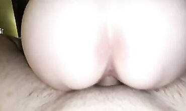 POV Close-Up of MILF Switching Sides in Reverse Cowgirl