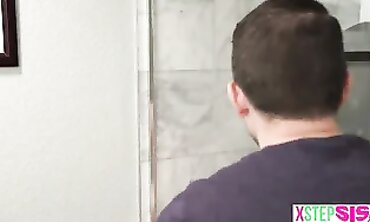 POV: Stepbrother Helps Hairy Brunette Stepsister Freya Parker Clean Up