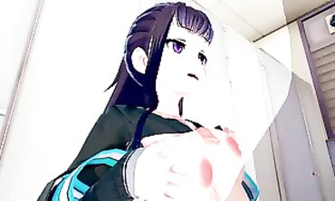 Maki Oze FireForce 3D Animated Blowjob & Creampie