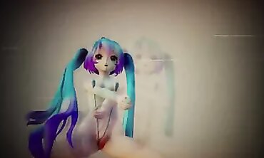 Miku in Micro Bikini 4K MMD Animation