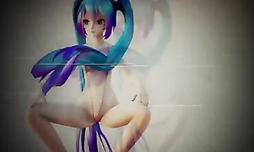 Miku in Micro Bikini 4K MMD Animation
