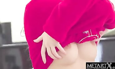 Sybil A Kailena Squishes Her Big Brunette Boobs While Masturbating