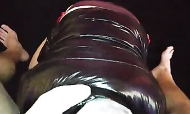 Czech MILF in Latex Jacket Takes Deep Blowjob and Cumshot