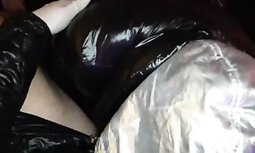 Czech MILF in Latex Jacket Takes Deep Blowjob and Cumshot
