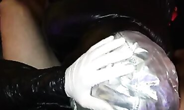 Czech MILF in Latex Jacket Takes Deep Blowjob and Cumshot