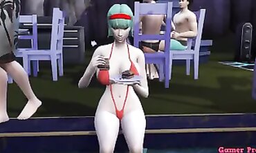 Milk Mom & Fiancé Ep3: Pool Soiree Milf Hardcore Anal Party