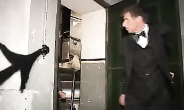 Rough Anal Bondage in the Club