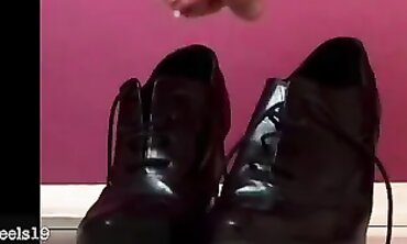 Brunette MILF Takes 30+ Cumshots in Her High Heels