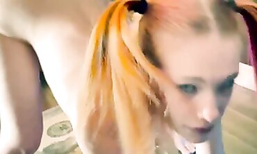 Petite Ginger Hailey Takes a BBC Creampie in Rough Threesome