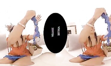 Petite Ebony Solo VR Masturbation
