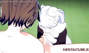 Noelle Silva & Clover: Uncensored Anime Blowjob & Creampie