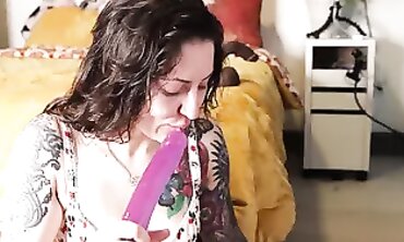 Min Gets Pounded Deep Throat With Huge Dildo