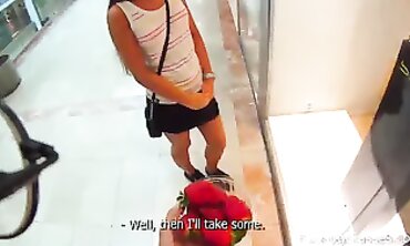 Promesita Takes a Hardcore Outdoor Pounding on the Toilet