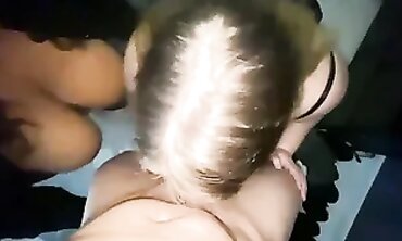 BBW Fiancée & Babygirl Deepthroat Daddy's Double Head in POV Threesome