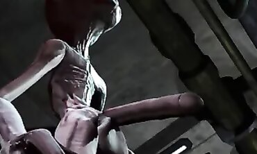 3D Animated Alien with Big Tits and a Huge Cock