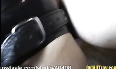 Bombshell Joy Gets Pegged with a Strap-On