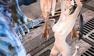 3 DIMENSIONAL 3way and some harsh Monster romping