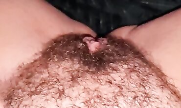 Solo Brunette Spanks Her Hairy Pussy to a Massive Orgasm