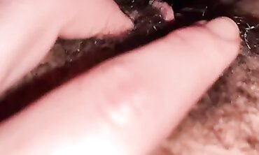 Solo Brunette Spanks Her Hairy Pussy to a Massive Orgasm