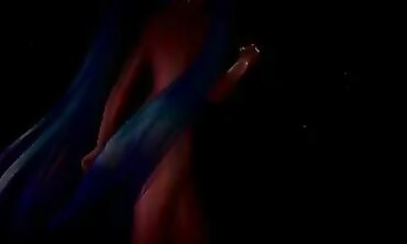 Miku in Micro Bikini Solo Fireworks Animation