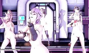PinkCat MMD Bare Dance: Ayane, Kasumi & Marie Rose